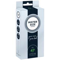 Prezervative - Mister Size Prezervative de Marimea Perfecta Latime 47 mm pentru Placere si Siguranta 10 bucati