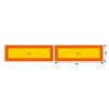 Set 2 Placute Reflectorizante Galben Rosu Fluorescent 565X196 Mm Aluminiu