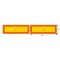 Set 2 Placute Reflectorizante Galben Rosu Fluorescent 565X196 Mm Aluminiu