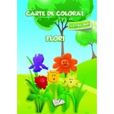 Carte de colorat cu abtibilduri - Flori - Editura Ars Libri