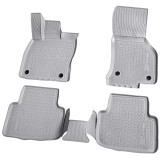 Set de 5 covorase/presuri gri cauciuc 3D stil tavita premium pentru VW Passat B8, Golf Sportsvan, Skoda Octavia III, 3