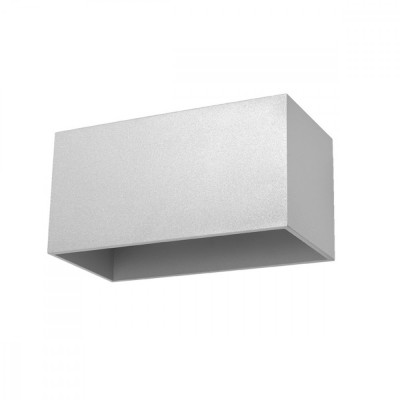 Lampă De Perete Quad Gri Aluminiu 2 Becuri Dreptunghiulare Moderne De Interior foto