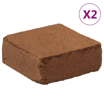 vidaXL Blocuri fibră de nucă cocos, 2 buc., 5 kg/buc., 10 kg total foto