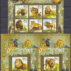 DB1 Fauna Africana Sierra Leone Lei MS +2 x SS MNH