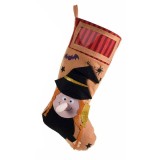 Cumpara ieftin Ciorap decorativ Halloween Befana textil multicolor III cm 25 x 45 H