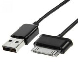Cablu date / incarcare 1A, compatibil Samsung Galaxy Tab, 1m, usb 2.0 tata la 30 pini, negru