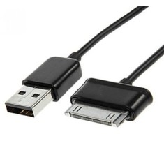 Cablu date / incarcare 1A, compatibil Samsung Galaxy Tab, 1m, usb 2.0 tata la 30 pini, negru