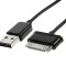 Cablu date / incarcare 1A, compatibil Samsung Galaxy Tab, 1m, usb 2.0 tata la 30 pini, negru