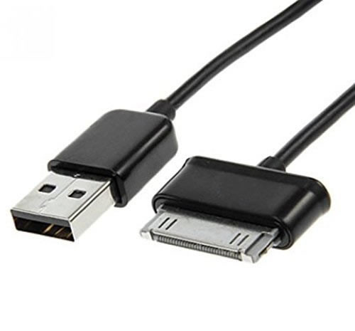 Cablu date / incarcare 1A, compatibil Samsung Galaxy Tab, 1m, usb 2.0 tata la 30 pini, negru