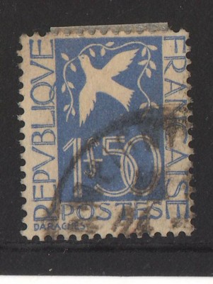 TIMBRE 146 1, FRANTA, 1934, PORUMBELUL PACII, COLOMBE DE LA PAIX foto