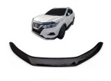 Deflector Capota Nissan Qashqai 2017-2021, Protectie Pietre Insecte, Plastic ABS Negru, Montaj Facil cu Cleme