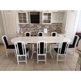 SET LORD 2 MASA EXTENSIBILA 160/200/240/280 CM+ 6 SCAUNE PERSONALIZABIL PE CULORI