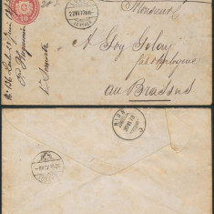 Switzerland 1873 Postal History Rare Stationery Cover Locle Bradsus DB.425