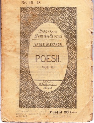 AS - VASILE ALEXANDRI - POESII VOL.II foto