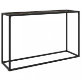 Masă consolă, negru, 120x35x75 cm, sticlă securizată
