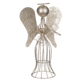 Decorațiune de Crăciun, Metalică, &Icirc;nger, Bej, 30 cm, Oem