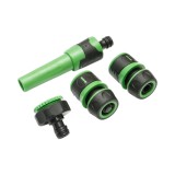 Set duza de stropit reglabila cu adaptor robinet 3/4-1 inch, 2 conectori rapizi pentru furtun gradina 1/2 inch Breckner Germany