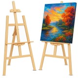 Sevalet pictura, inaltime reglabila, 139 cm, din lemn