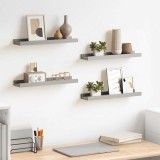 VidaXL Rafturi de perete, 4 buc., gri, 40x9x3 cm 326674