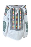 Bluza dama tip ie D24, alb pur/mov , marimea XL