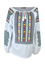 Bluza dama tip ie D24, alb pur/mov , marimea 2XL