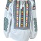 Bluza dama tip ie D24, alb pur/mov , marimea 2XL