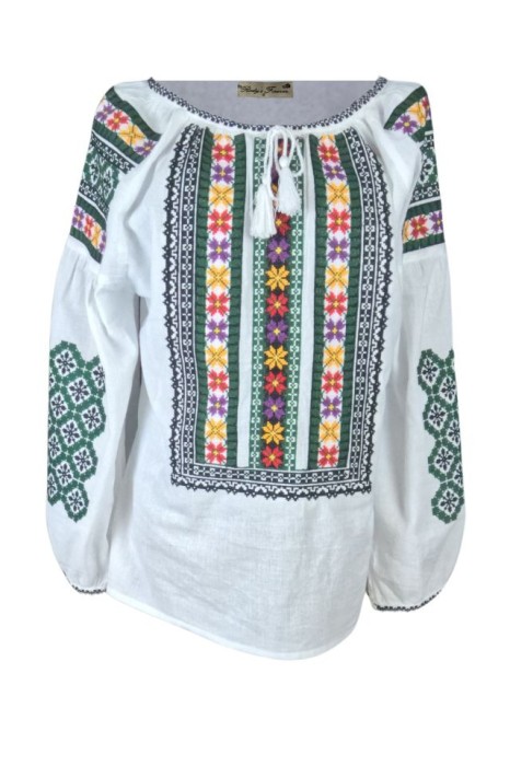 Bluza dama tip ie D24, alb pur/mov , marimea 2XL