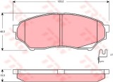 Set placute frana,frana disc MITSUBISHI PAJERO PININ (H6_W, H7_W) (1999 - 2007) TRW GDB3270