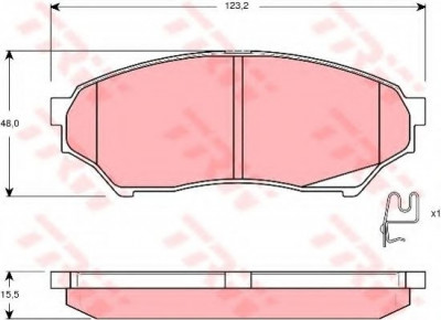 Set placute frana,frana disc MITSUBISHI PAJERO PININ (H6_W, H7_W) (1999 - 2007) TRW GDB3270 foto