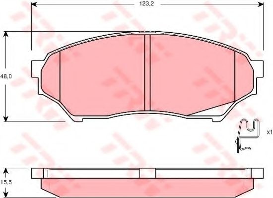 Set placute frana,frana disc MITSUBISHI PAJERO PININ (H6_W, H7_W) (1999 - 2007) TRW GDB3270