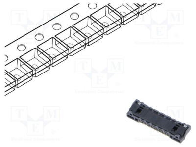Conector FFC/FPC HIROSE FH63S SMT PIN 20 orizontal, placare aurit foto