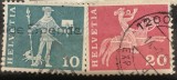 (STR3) Timbre serii Straine Elvetia, Stampilat