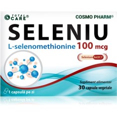 Cosmo Pharm Seleniu 100 mcg capsule pentru detoxifierea organismului, susținerea imunității și frumusețea tenului, a părului și a unghiilor 30 caps.