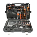 Trusa chei tubulare lungi, fixe, biti, imbus, surubelnite si scule 142 piese Breckner Germany