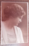 QW18 28 - Fotografie foarte veche - Superba domnisoara - 1921, Alb-Negru, Romania 1900 - 1950, Portrete