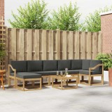 vidaXL Set de canapele de exterior 8 pcs Alb și antracit Poliester 3387996