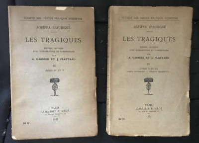 Les tragiques vol. 3-4 / Agrippa d&amp;#039;Aubign&amp;eacute; ed. critica foto