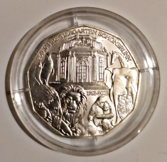 AUSTRIA 5 EURO 2002 250 ANI GRADINA ZOOLOGICA SCHONBRUN ARGINT IN CAPSULA AUNC foto