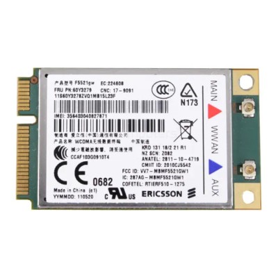 Modul 3G Laptop Ericsson F5521gw WWAN Mobile Broadband MiniPCI Express Mini-Card foto