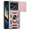 Husa Techsuit CamShield Roz Xiaomi Poco F6 Pro, protectie camera, antisoc