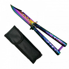 Cutit, Briceag fluture, Balisong, Butterfly 22.5 cm, rainbow foto