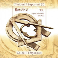 Romania 2019 - platouri / suporturi (II), colita neuzata