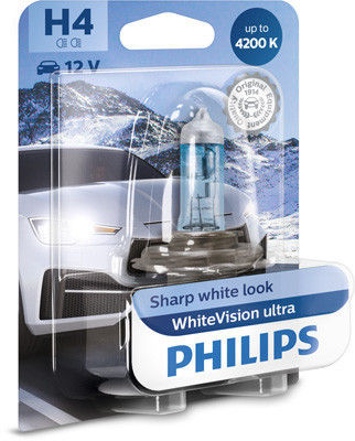 BEC FAR H4 60/55W 12V WHITE VISION ULTRA (blister) PHILIPS 40903 foto
