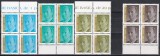 Spania 1994 - Regele Juan Carlos I - Noi valori, 2 Serii in Blocuri de 4, MNH, Nestampilat