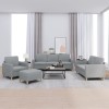 VidaXL Set de canapele cu perne, 4 piese, gri deschis, textil 3202062