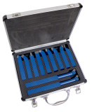 Set cutite strung instrument dalti strunjire 12x12 11piese cu valiza (S10883), Silver