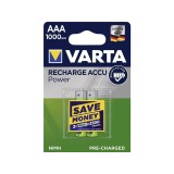 Baterie Varta Power, AAA / LR03, 1000 mAh, Reincarcabila, Set 2 bucati