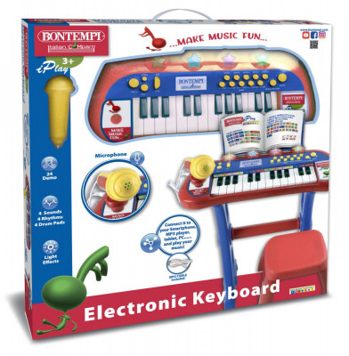 BONTEMPI ORGA ELECTRONICA CU MICROFON SI SCAUN ROSIE SuperHeroes ToysZone foto