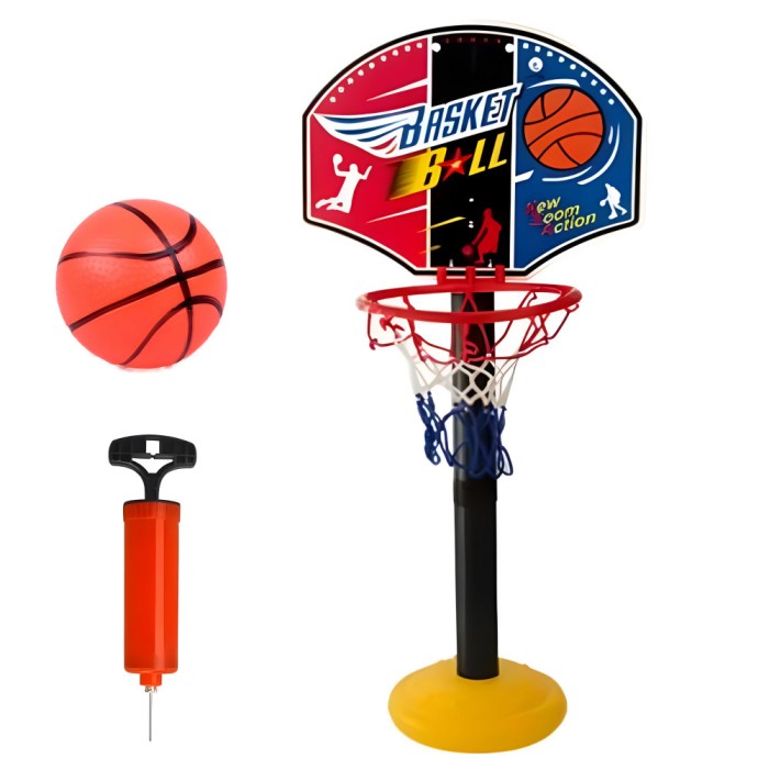 Set de Baschet pentru Copii Robust, Joc Sportiv in Aer Liber, Cos Ajustabil, Interior, Curte ,Baieti