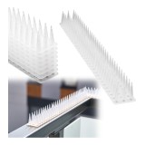 Set 8 module de tepi anti-pasari din plastic, alb, 43 cm
